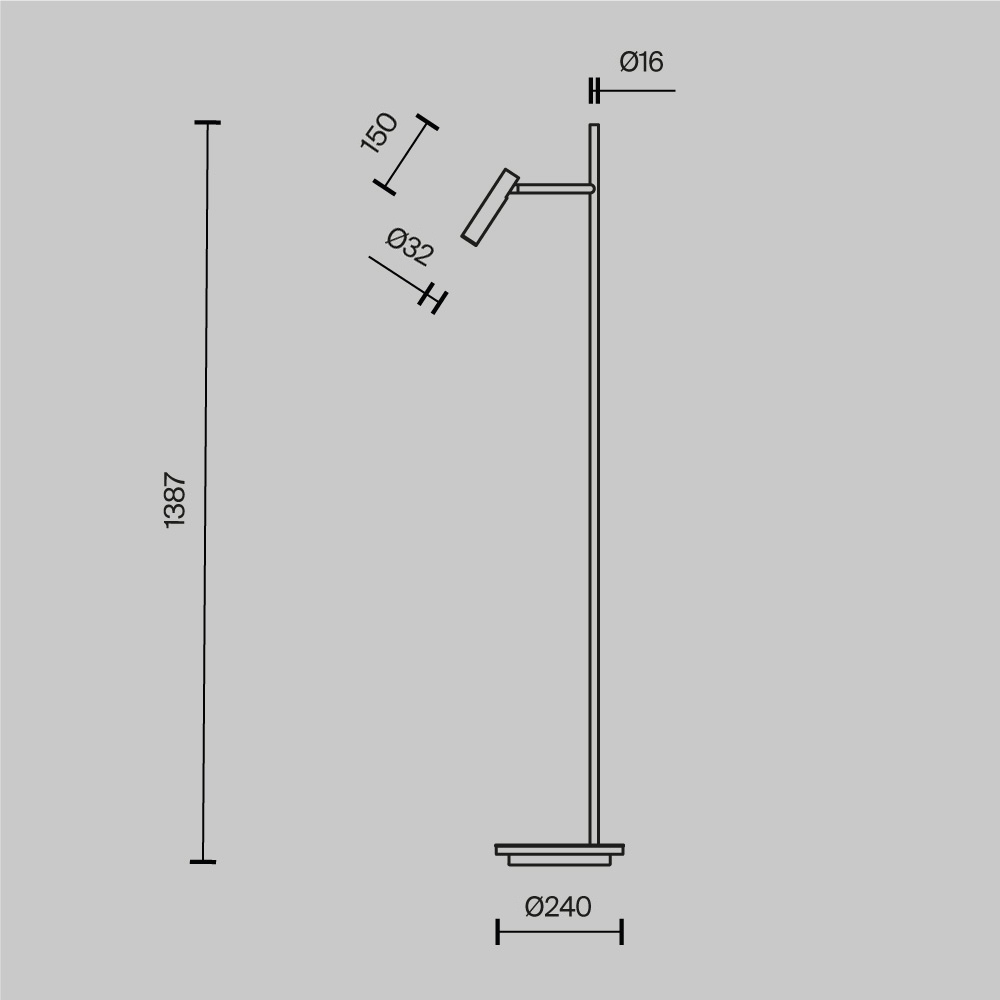 Напольный светильник (торшер) Maytoni Z010FL-L8W3K