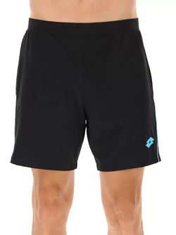 Мужские теннисные шорты Lotto Superrapida V Short - all black/blue bird