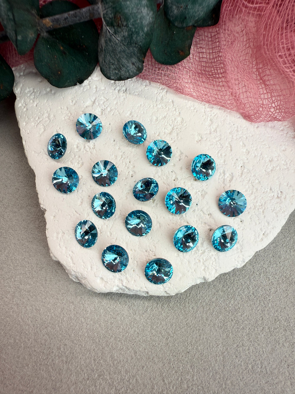 Риволь Rivoli 8 мм, Dark aquamarine