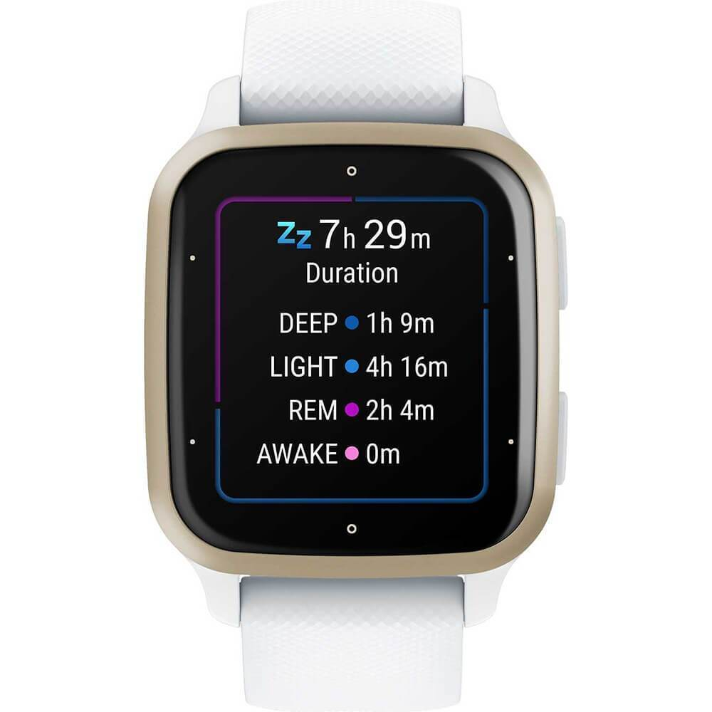 Умные часы Garmin Venu Sq 2 Cream Gold Aluminium Bezel with White Band 010-02701-11