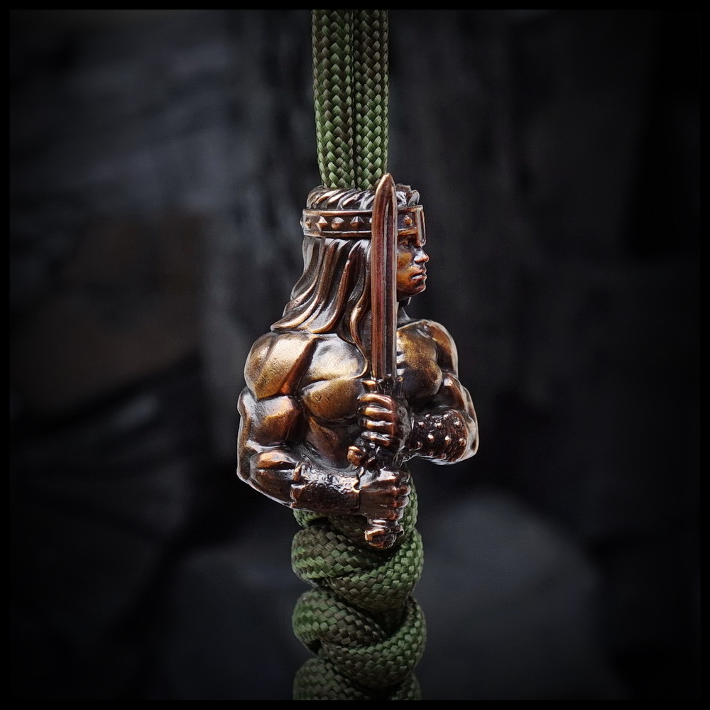 Темлячная бусина "Конан" для ножей , бронза