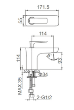 Смеситель для раковины WONZON & WOGHAND SHARK, Хром (WW-481101-CR)