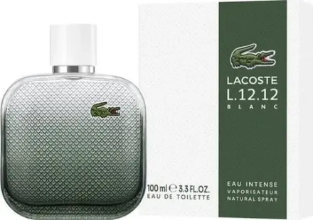 Утонченный аромат Lacoste L.12.12 Blanc Eau Intense EDT 100 мл для мужчин с нотами тangerine и куркумы.