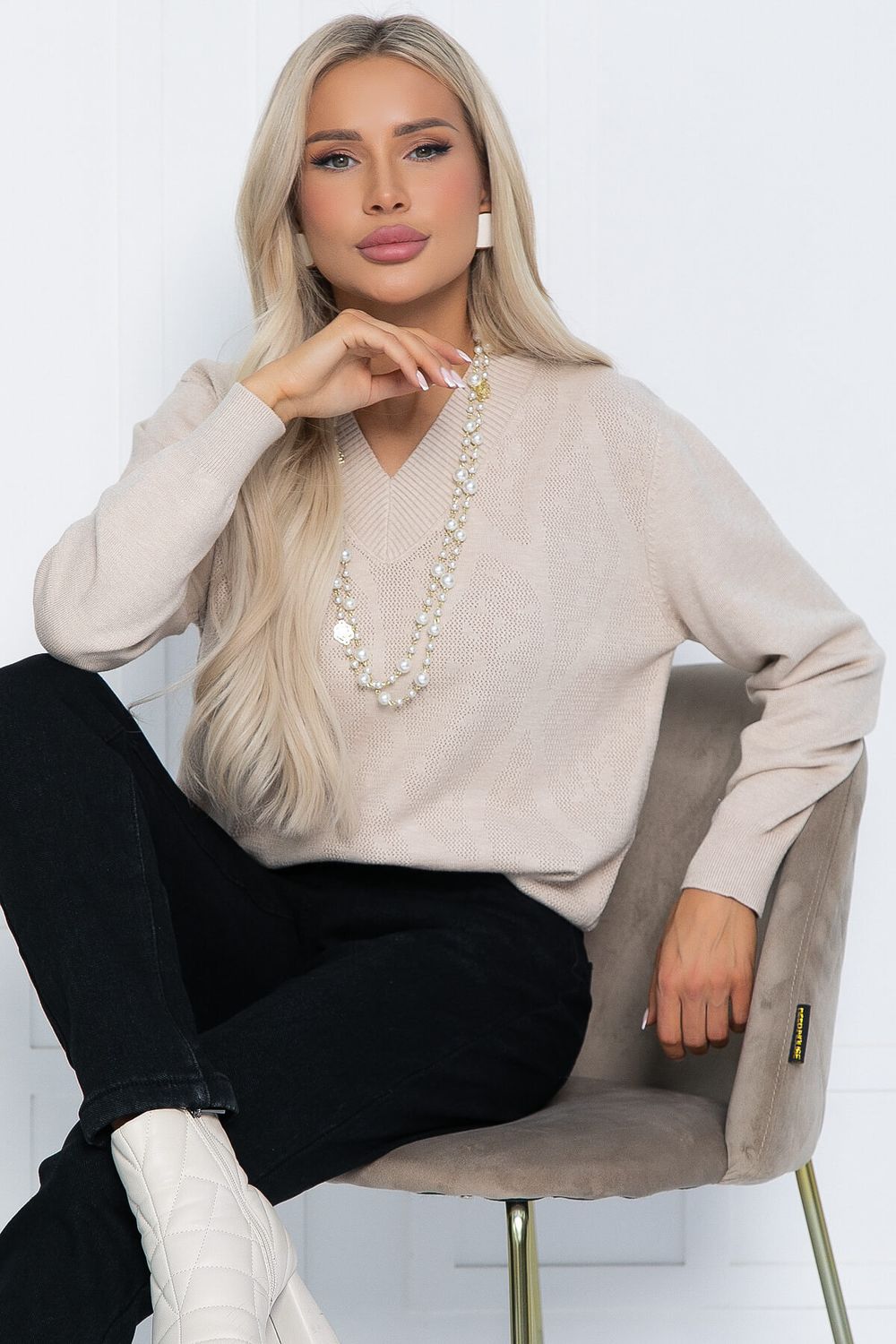 Джемпер Карамелька (бежевый) Б12520-4 LT Collection