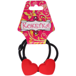 Резинки для волос 2шт «Лаванда», красное сердце, цвет как на фото, d-5,5см