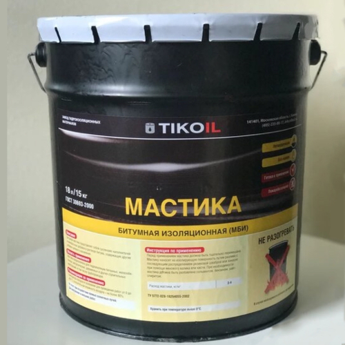 Мастика битумная TIKOIL ЭКОНОМ 15 кг