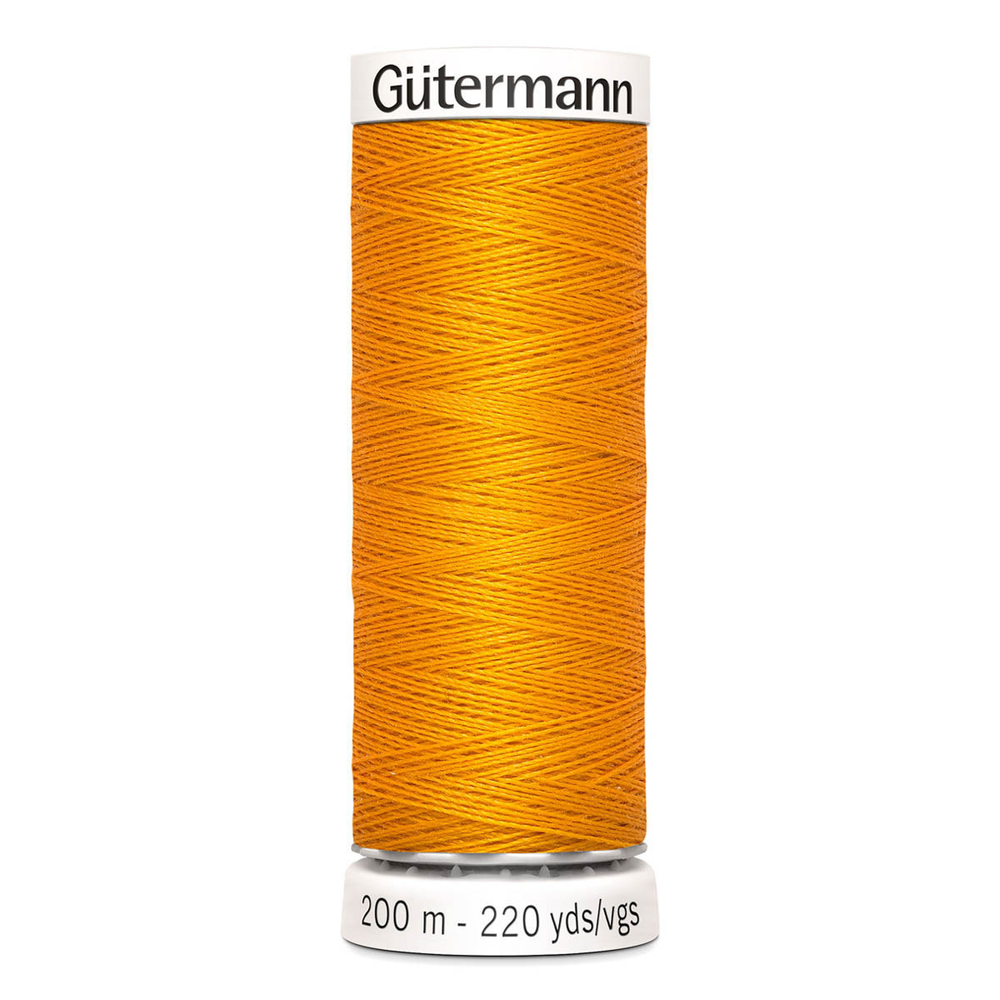 01 Нить Sew-All 100/200 м для всех материалов, 100% полиэстер Gutermann 748277 (362 оранжево-желтый)