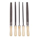 БИБЕР 85306 Набор напильников 5шт дер. рукоятка "Мастер" 200мм (10/20)