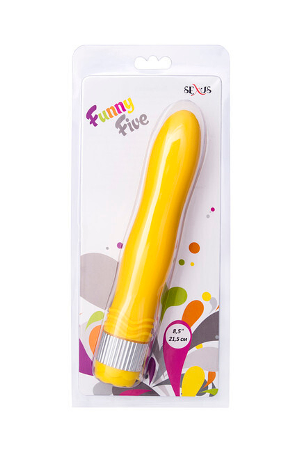 Вибратор большой желтый водонепроницаемый Funny Five (17,5 см , желтый) (Цвет: желтый)