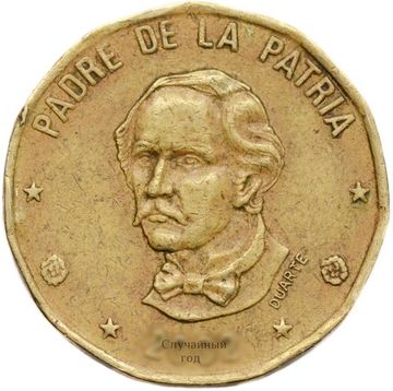 1 песо 1992-2008 Доминикана