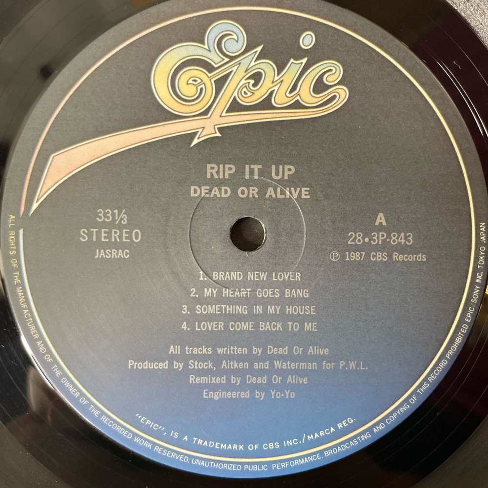 Винтажная виниловая пластинка LP Dead Or Alive Rip It Up (Japan 1987) (Obi)