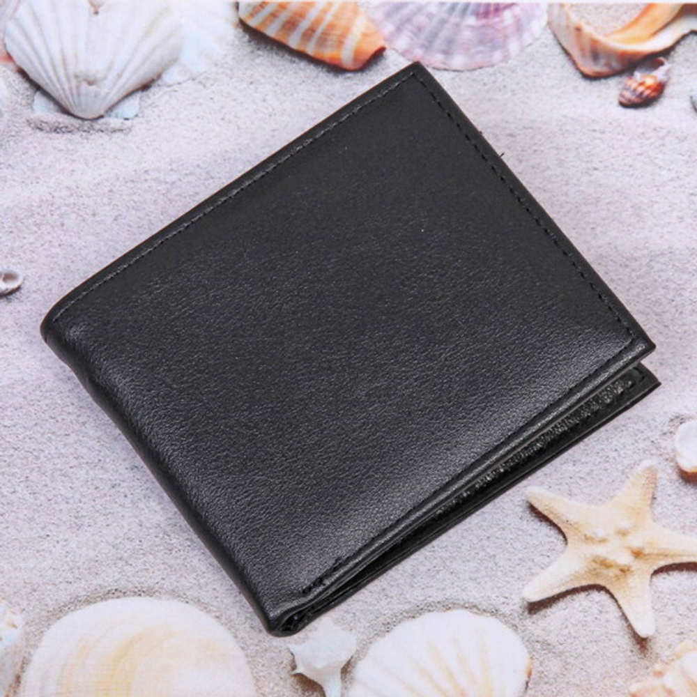 Кошелек мужской «Egoist», 3 кармана, цвет чёрный гладкий, 11*9,5см