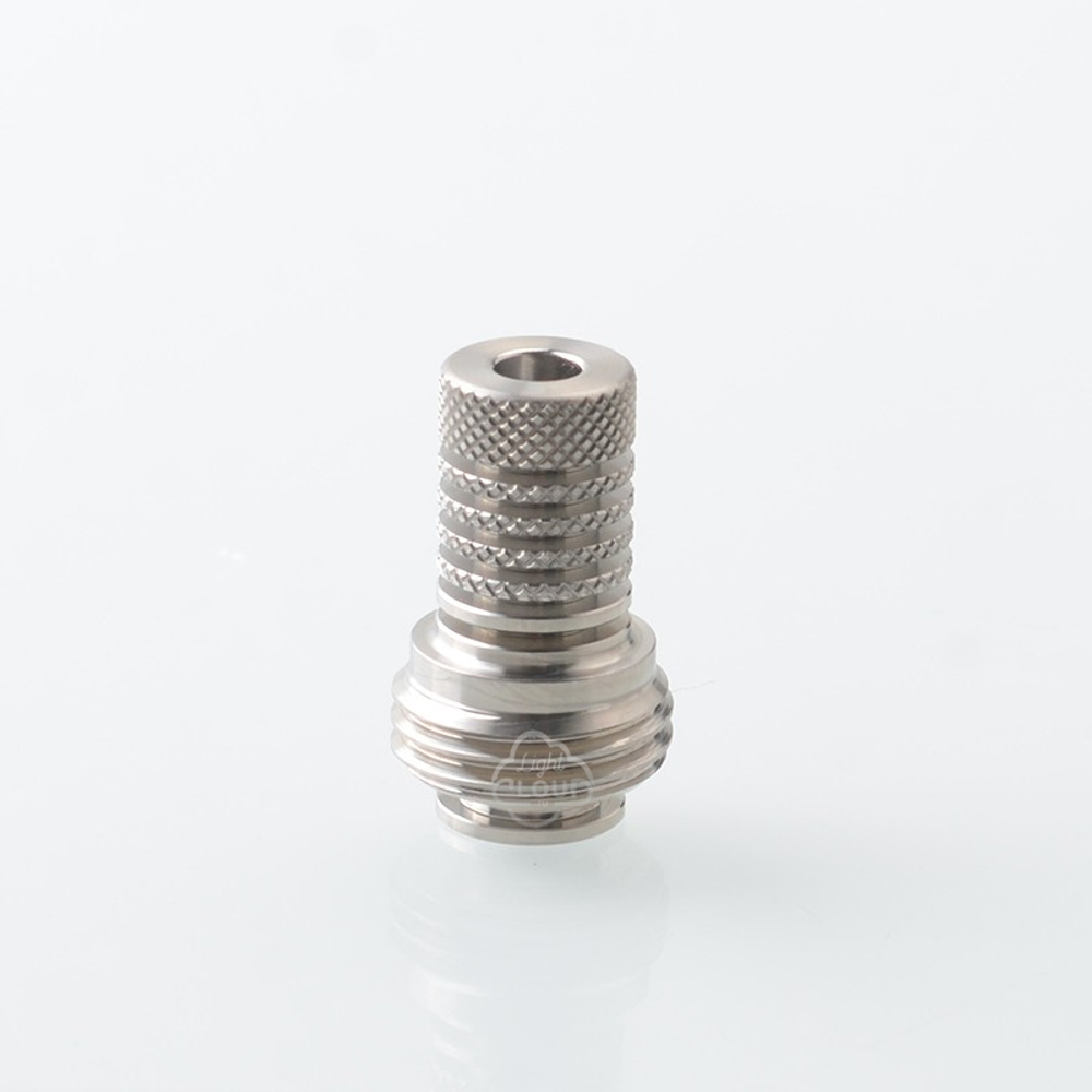 Дрип-тип MONARCHY Lazy Knurled 510 (Titanium)