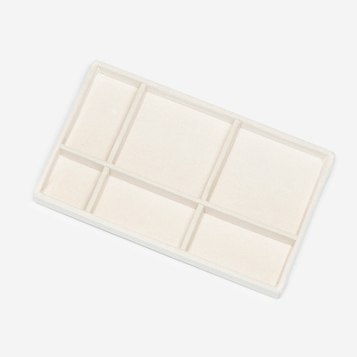 220-мол Ораганайзер для украшений 210*120*24мм, велюр, молочный