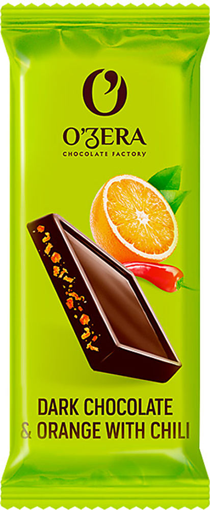 Шоколад O&#39;zera темный с апельсином перцем чили, 24 гр