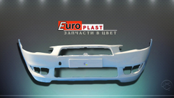 Передний бампер белый для Mitsubishi Lancer 10 2007-2012