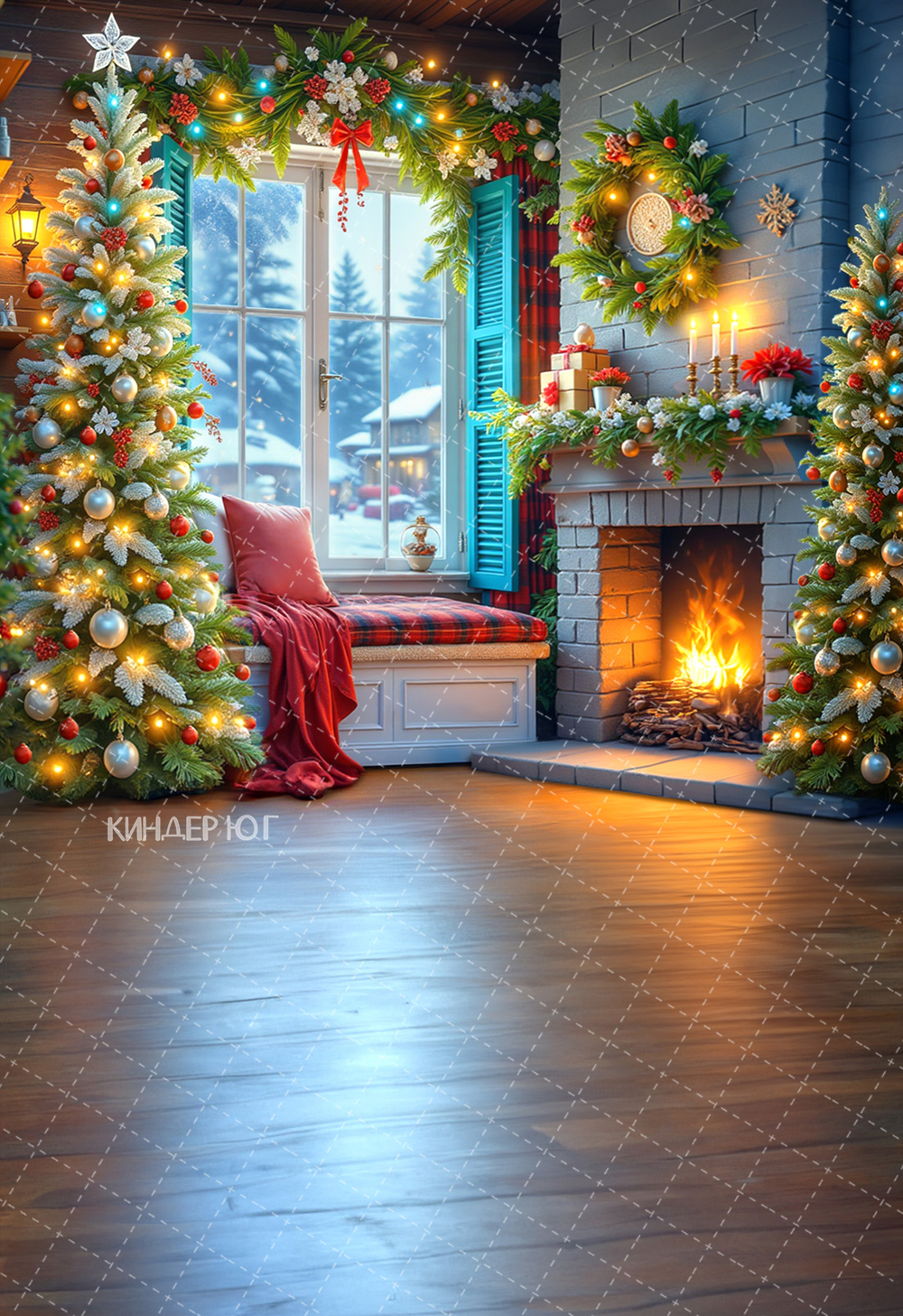 Фотофон "Рождественский уют" арт. ФФ907-58