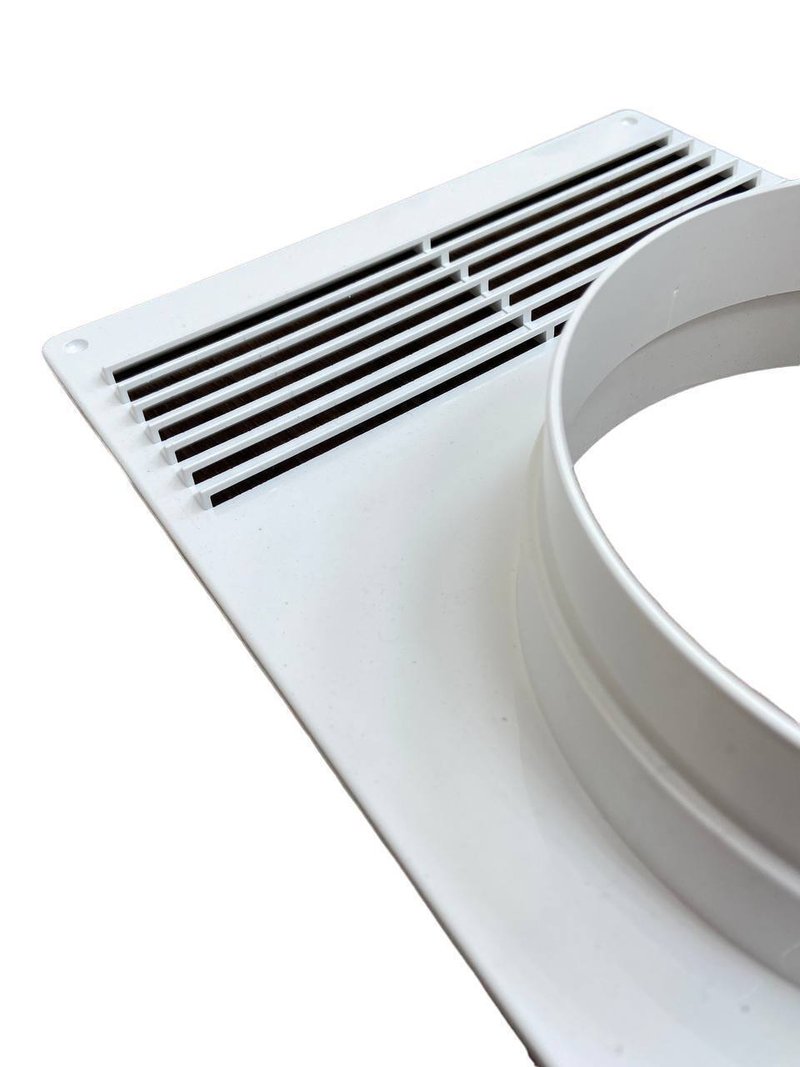 Торцевая площадка с решеткой 180х250 мм для воздуховода 125-130 мм