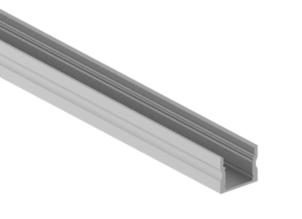 Накладной алюминиевый профиль,   17, 2х14, 5х2000. Цвет: Анодированное серебро, Серия:DN8ALE