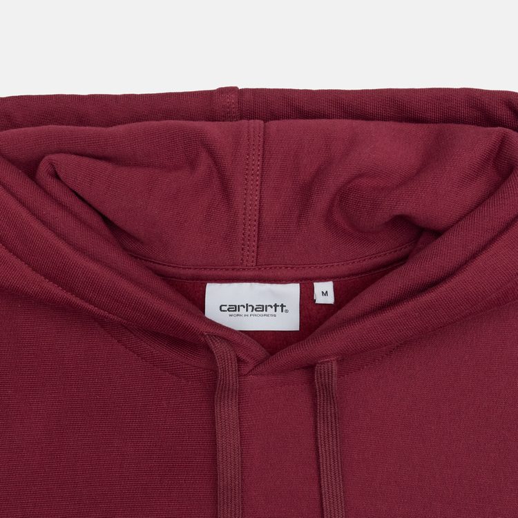 Толстовка мужская Carhartt WIP Hooded American Script артикул:I028279_malbec - купить в магазине Дайс