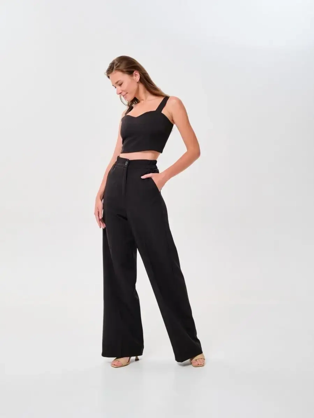 Брюки палаццо женские широкие