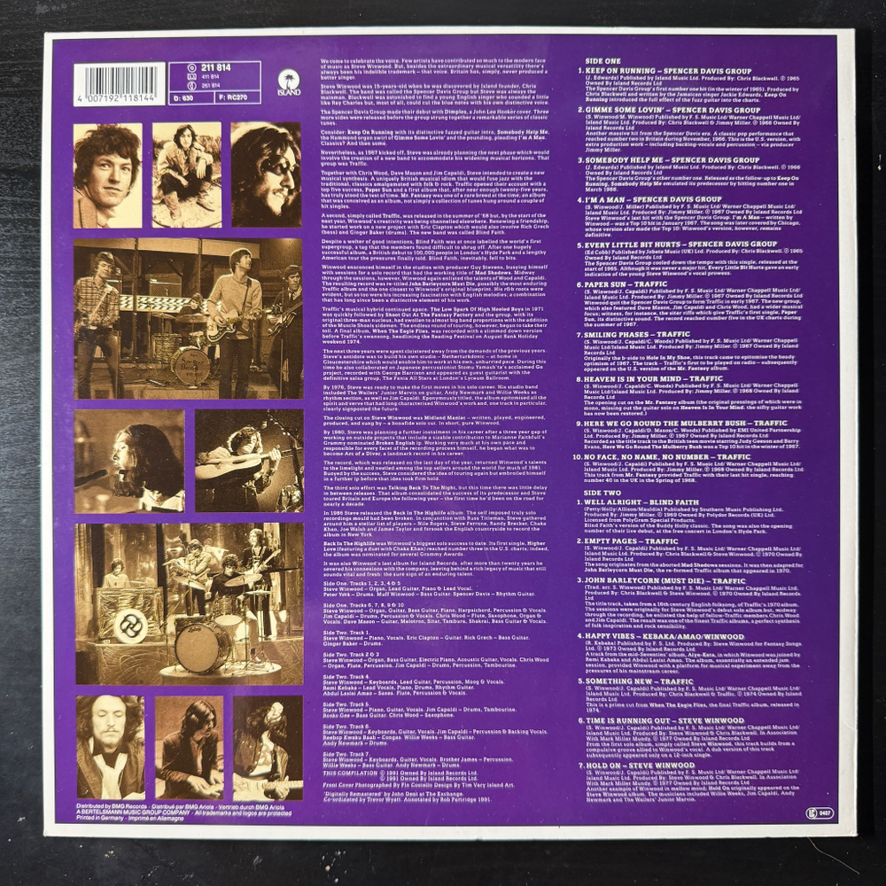 Steve Winwood ‎– Keep On Running (Германия 1991г.)