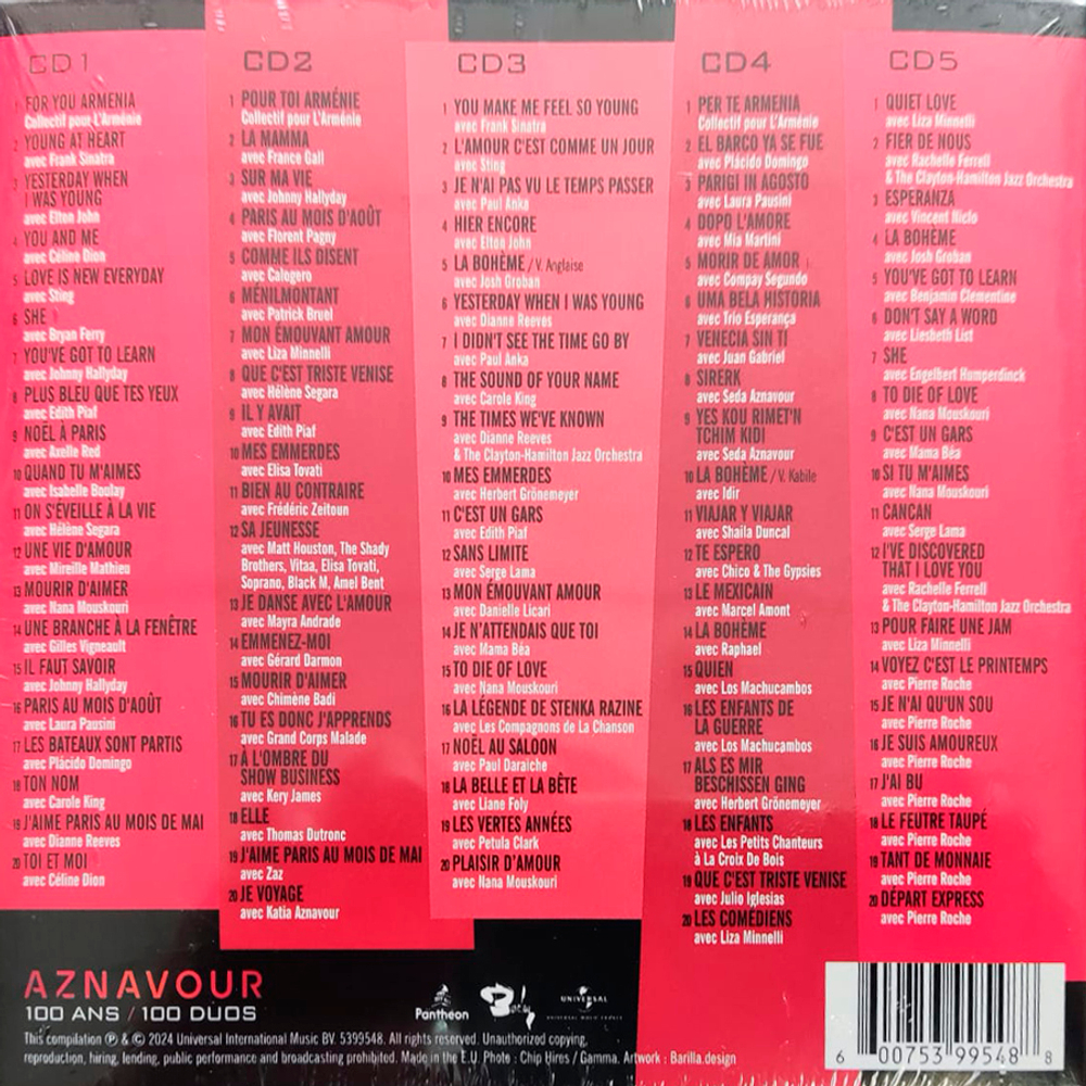 Charles Aznavour / 100 Ans – Duos (5CD)