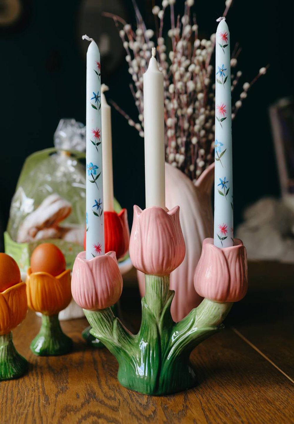 Подсвечник Floret для трех свечей из коллекции Blossom, 20 см