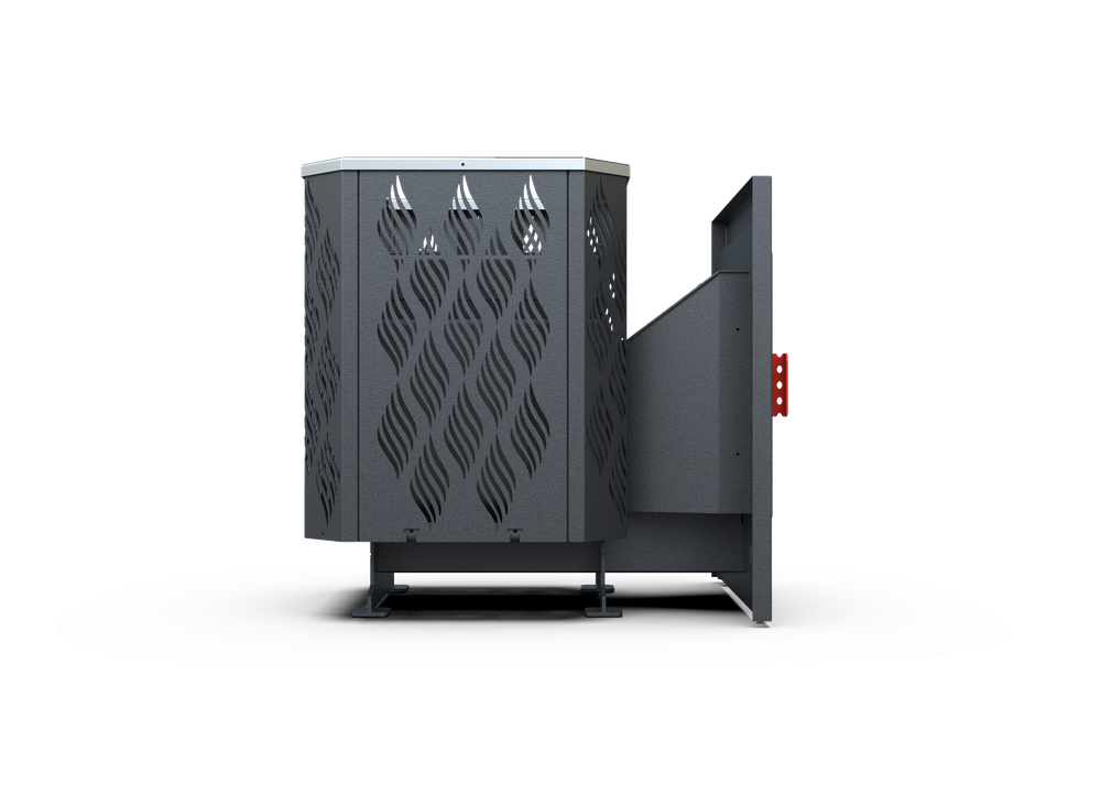 Банная печь Душа- 15 Сетка Лист Ивы панорама 8мм