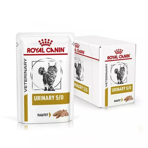 Влажный корм Royal Canin Urinary S/O для кошек при МКБ, паштет, 12 шт x 85 г
