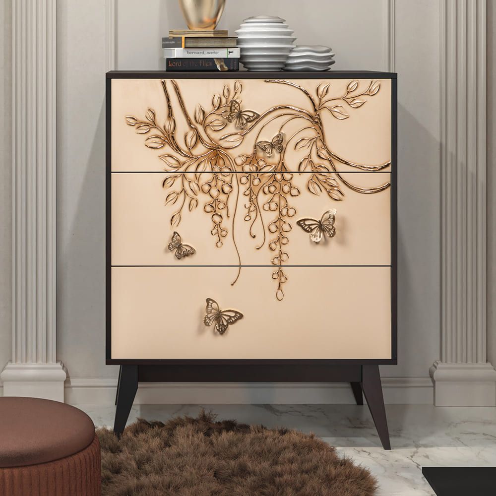 Ручка мебельная Бабочки 110 Айвори