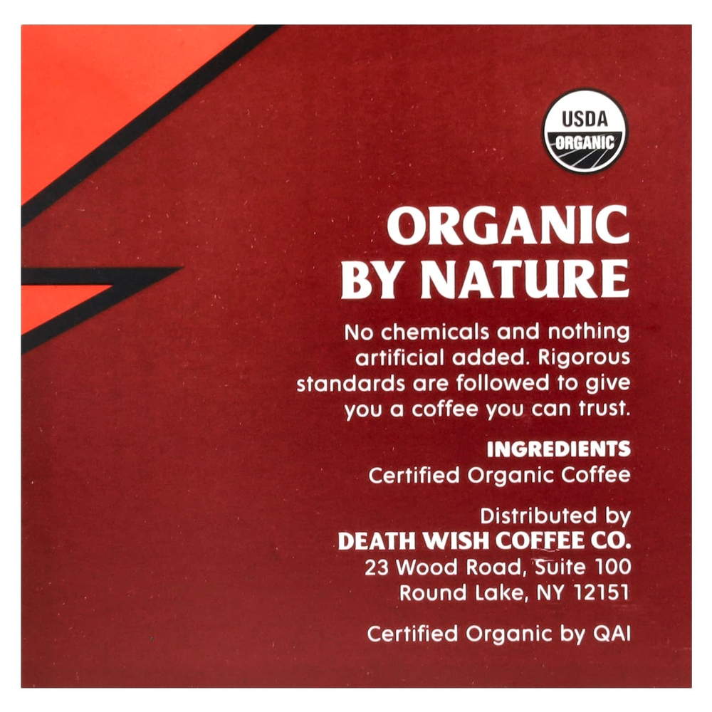 Death Wish Coffee, Порционные кофейные капсулы, темная обжарка, 10 капсул, по 12,5 г (0,44 унции)