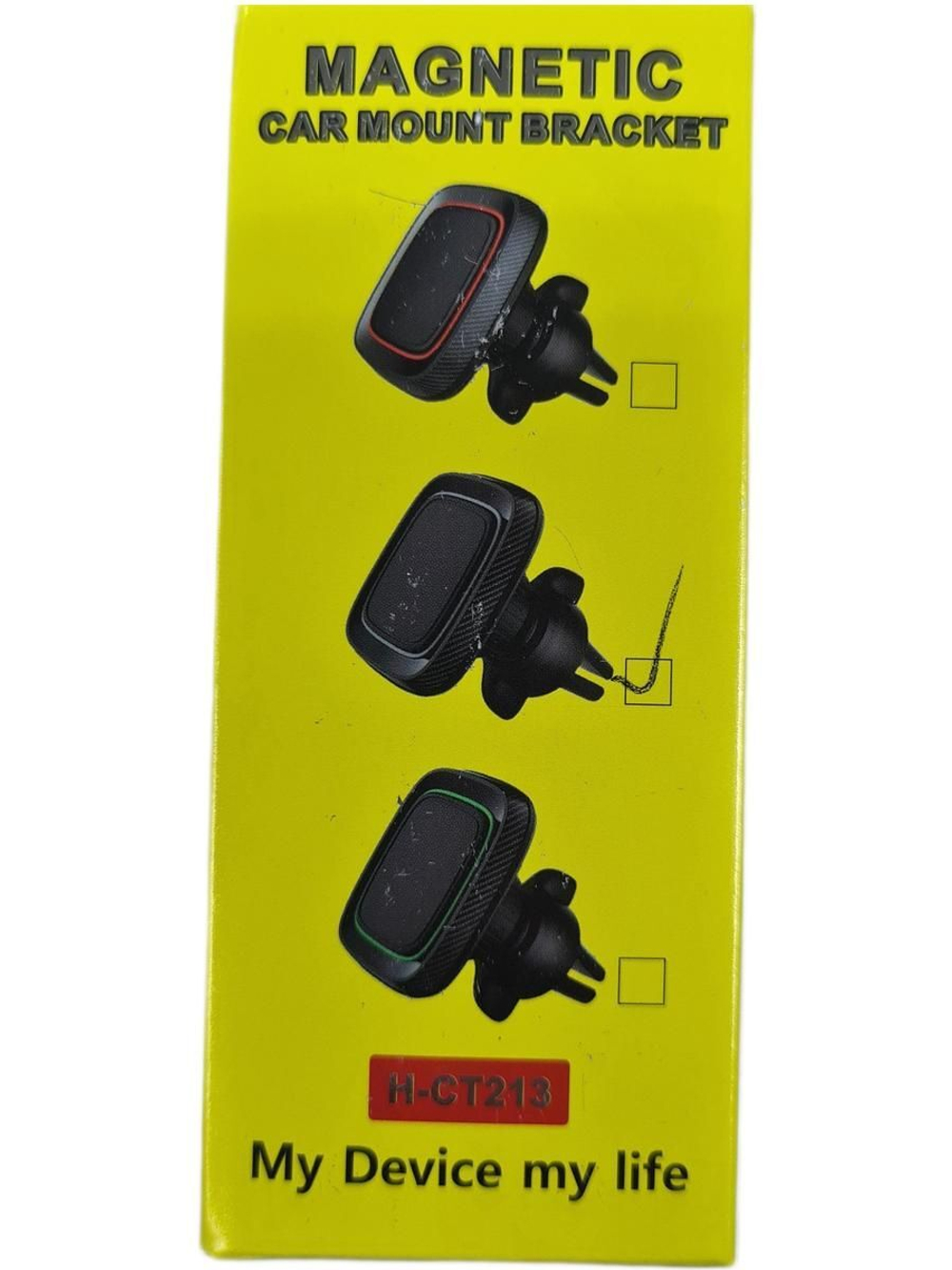 Держатель телефона автомобильный чёрный зажим