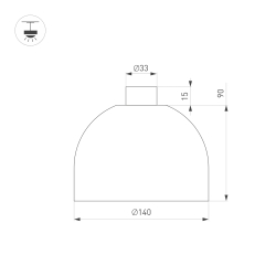 Светильник ART-INBELT-BOWL-R140-8W Day4000-MIX (BK, 95 deg, 48V, DALI) (Arlight, IP20 Металл, 3 года) 051162
