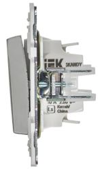 SKANDY Выключатель 1-клавишный кнопочный 10А SK-V14N металл никель IEK