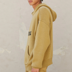 Толстовка Fear of God Essentials FW21 Knit Pullover Amber Logo, FOG-FW21-015