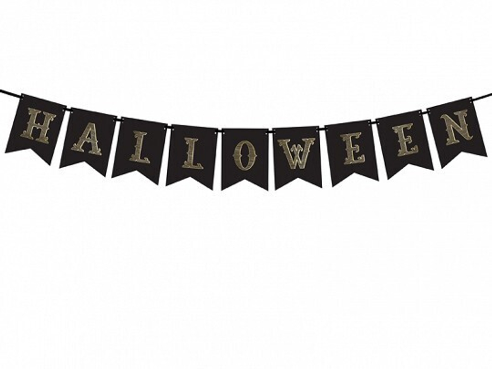 Гирлянда чёрная "Halloween"