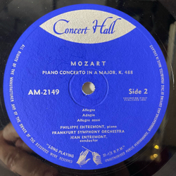Винтажная виниловая пластинка LP Mozart Моцарт, Philippe Entremont, Frankfurt Symphony Orchestra, Jean Entremont 2 Piano Concertos (Англия 1961)