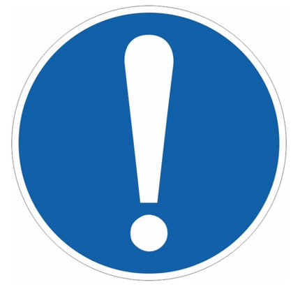 Знак-табличка M 11 "Общий предписывающий знак (прочие предписания)" 150х150 мм квадратный из пластик