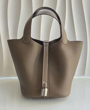 Сумка Hermes Picotin 18 Etoupe Clemence Palladium Hardware