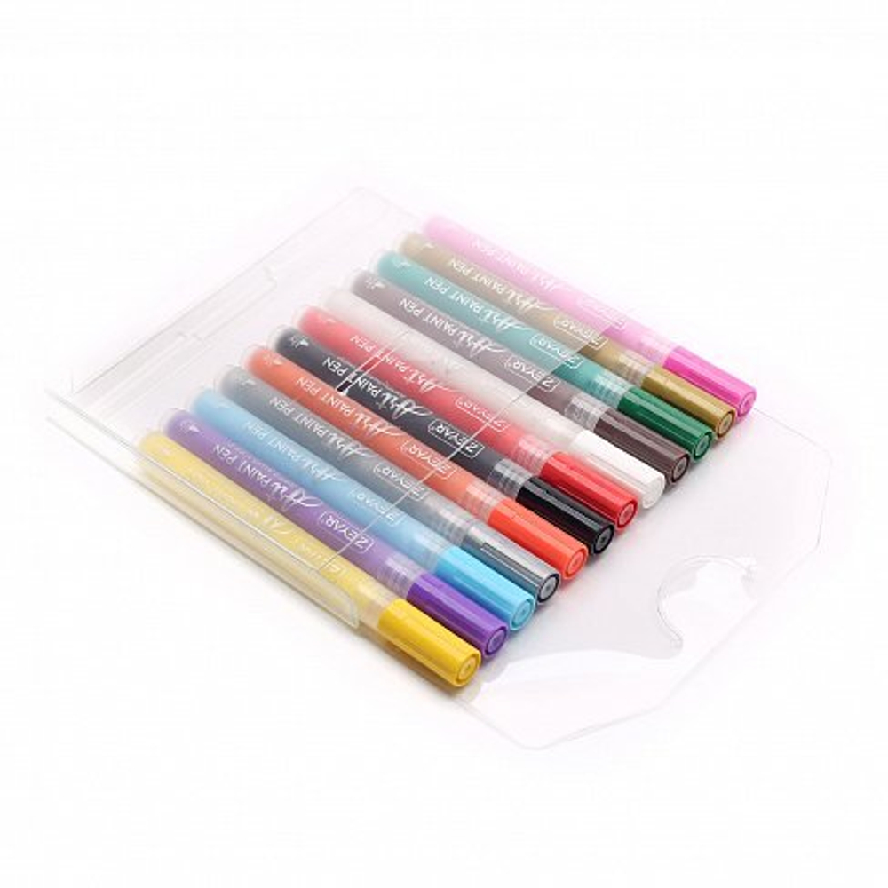 Набор маркеров Zeyar Paint marker ZP-1225 (2мм) - 12шт