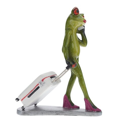 Фигурка декоративная Лягушка Путешественница