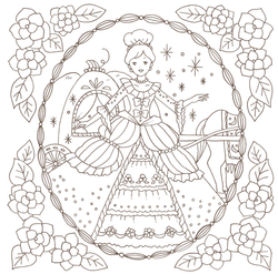 To the beyond of the world fairy tale story. Coloring book