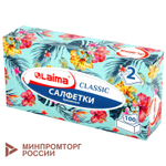 Салфетки косметические 100 шт. в картонном боксе 2-слойные LAIMA "Everyday" 20х20 см (10 штук в упаковке)