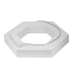 Светильник LED ЭРА Geometria SPO-123-W-40K-045 Hexagon 45Вт 4000К 2500Лм IP40 600*600*80 белый подвесной | Декоративные светильники Geometria