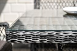 "Латте" плетеный стол из искусственного ротанга 160х90см, цвет графит