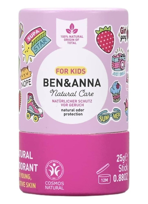 Детский дезодорант-стик Ben & Anna со вкусом клубники, 25 гр