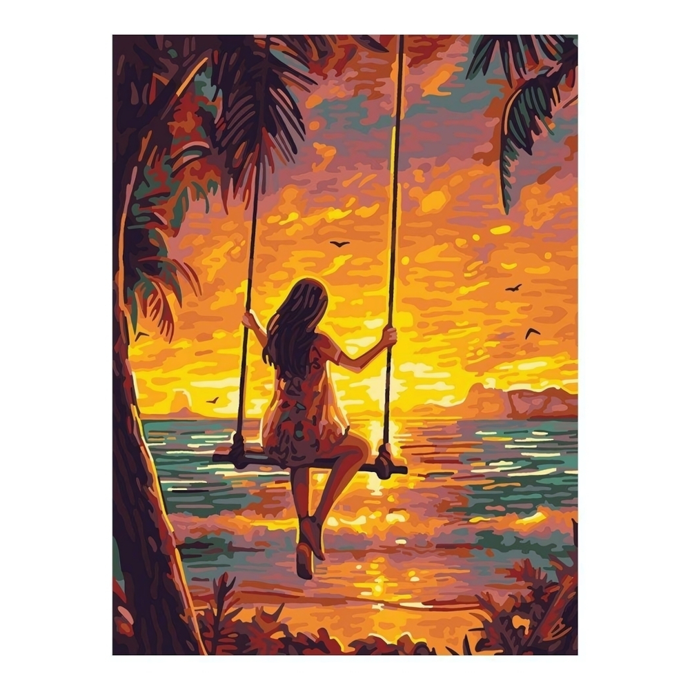 Картина по номерам 30*40см "Золотой закат" (на подрам.) (Lori)