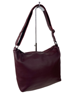 Женская сумка из натуральной кожи, цвет бордовый
