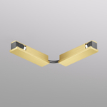 TR5724-SB Электрический коннектор для трека SHINE BASE 90° стена-потолок с поворотом трека под произвольным углом, сатинированная латунь, алюминий